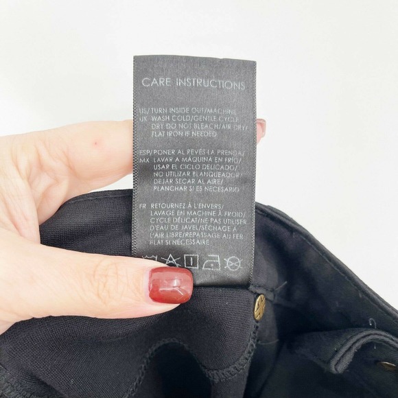 Liverpool Jeans Skinny Pants Sz 10 Black Flat Front Stretch Pockets Mid Rise - Picture 8 of 8